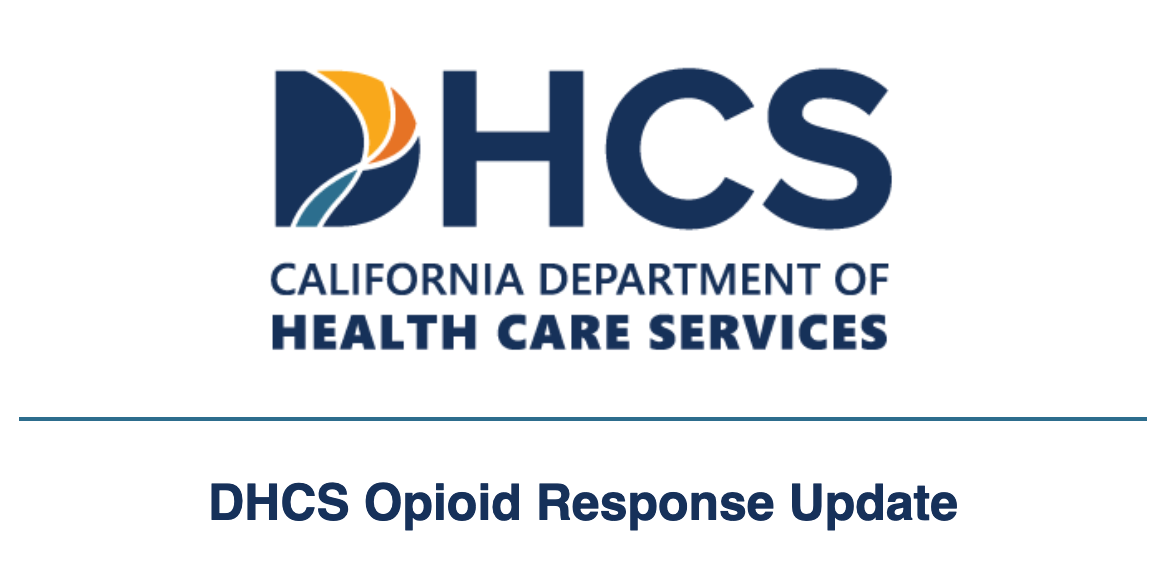 Screenshot of the masthead of the DHCS Opioid Response Update newsletter